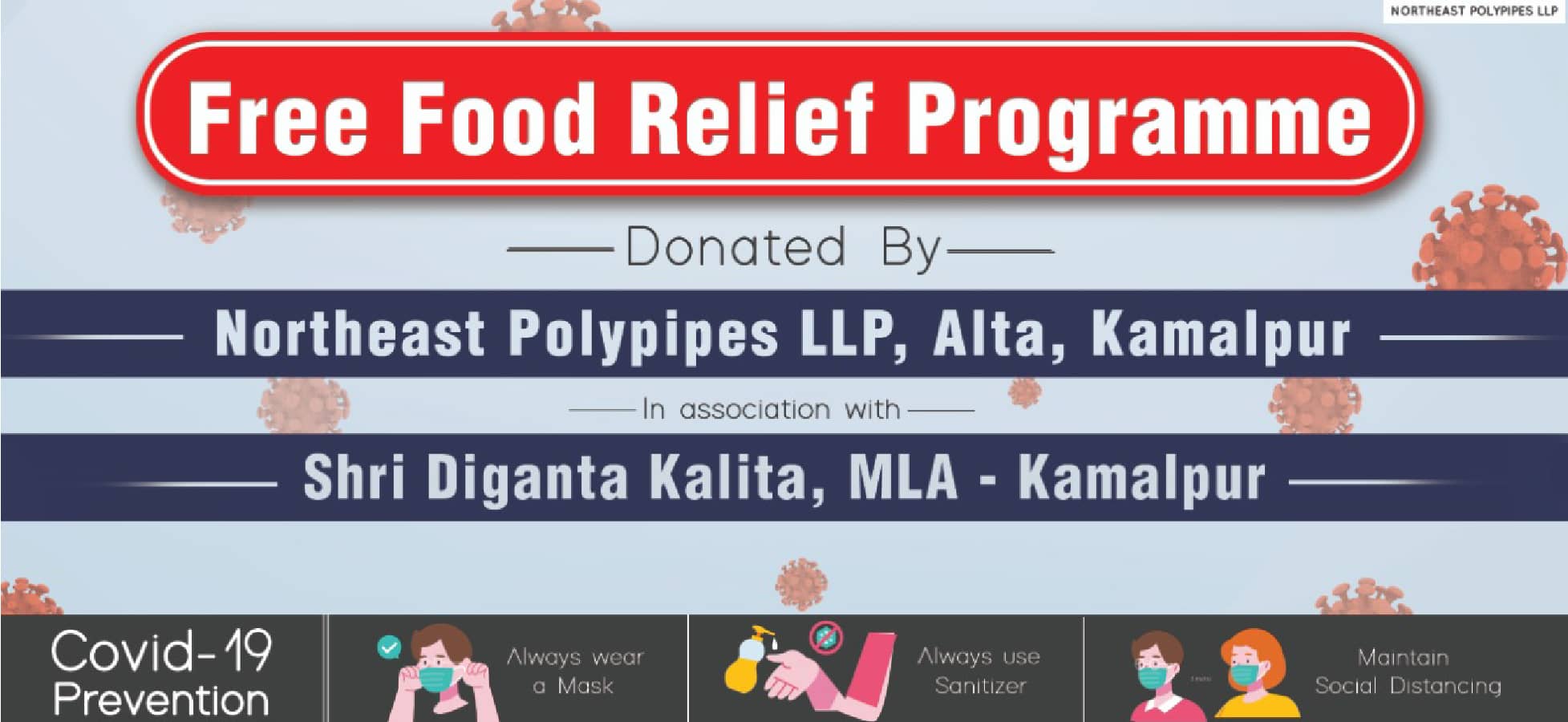 Free Food Relief Programme by northeast polypipe